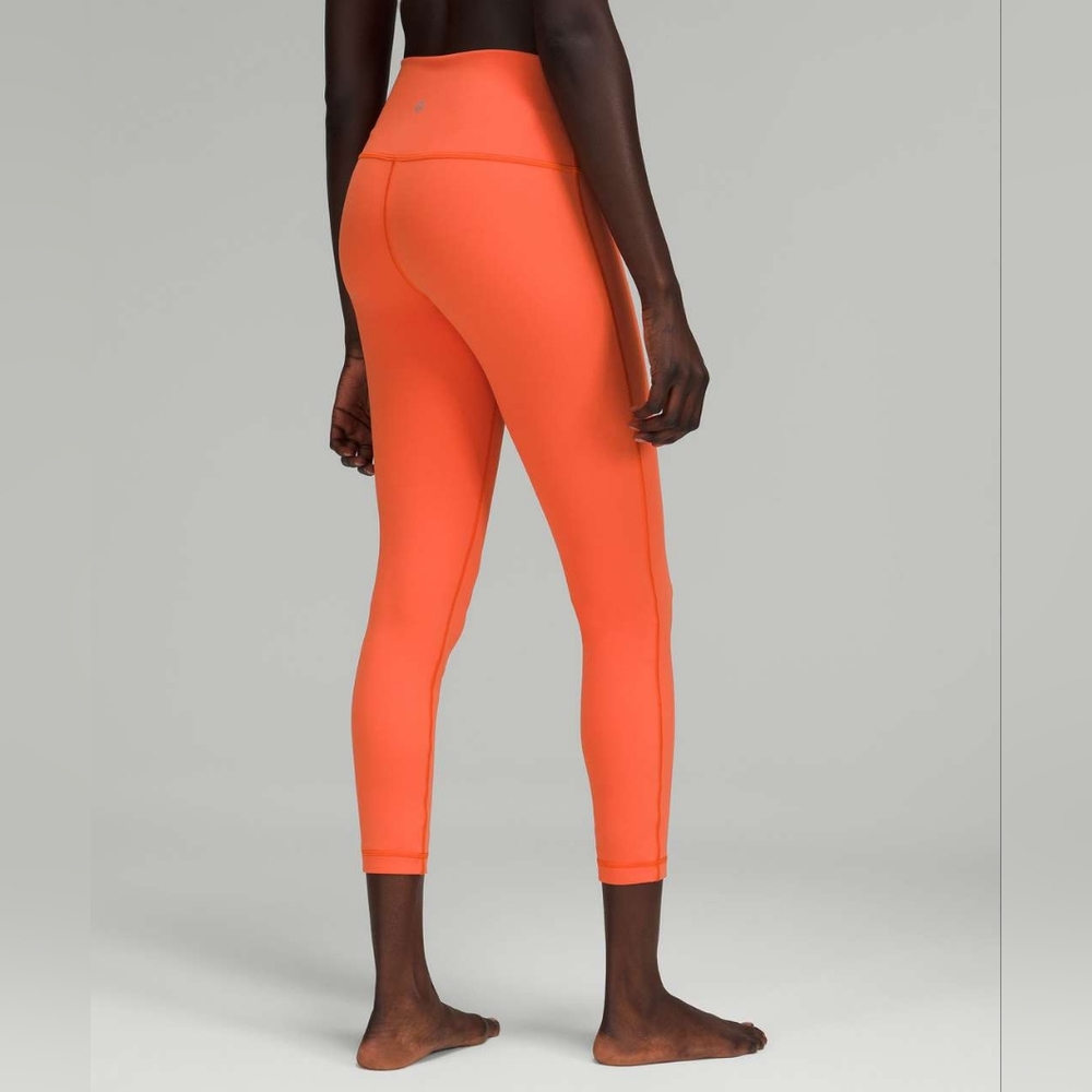lululemon athletica Orange High-Rise Cropped Leggings